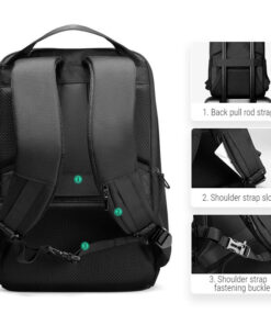 Multi-compartment laptop backpack