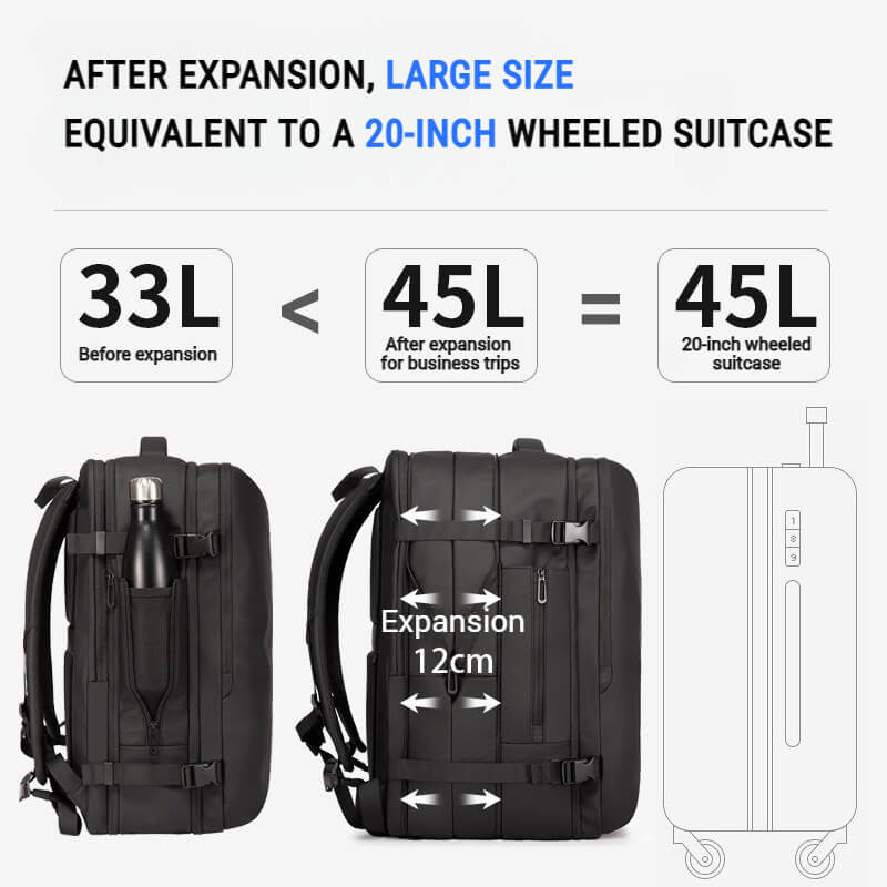 expandable travel backpack