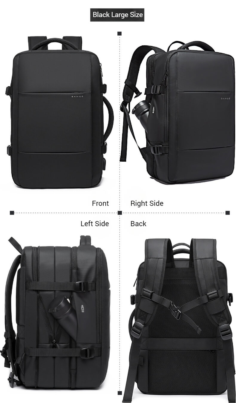 Expandable laptop backpack