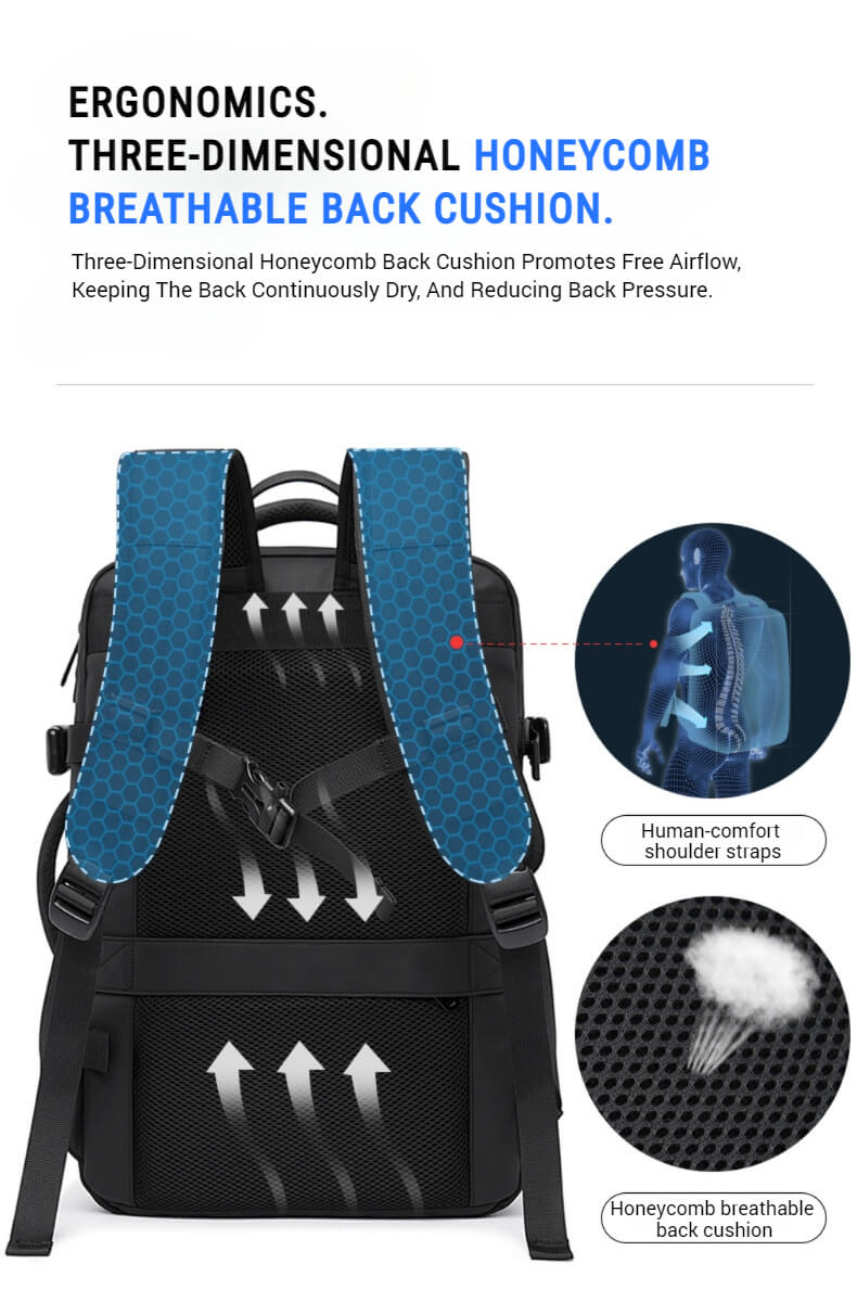 Expandable laptop backpack