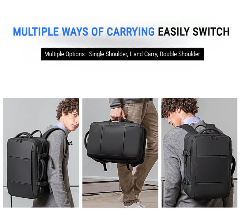 Expandable laptop backpack