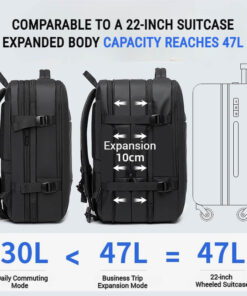 Expandable laptop backpack