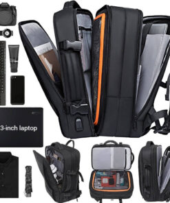 Expandable laptop backpack