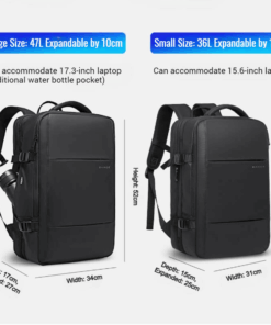 Expandable laptop backpack