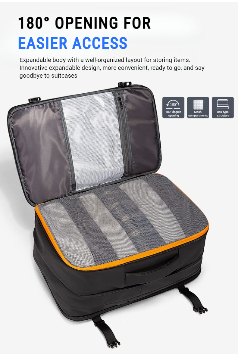 expandable travel backpack