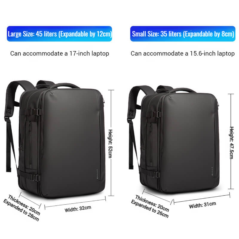 expandable travel backpack