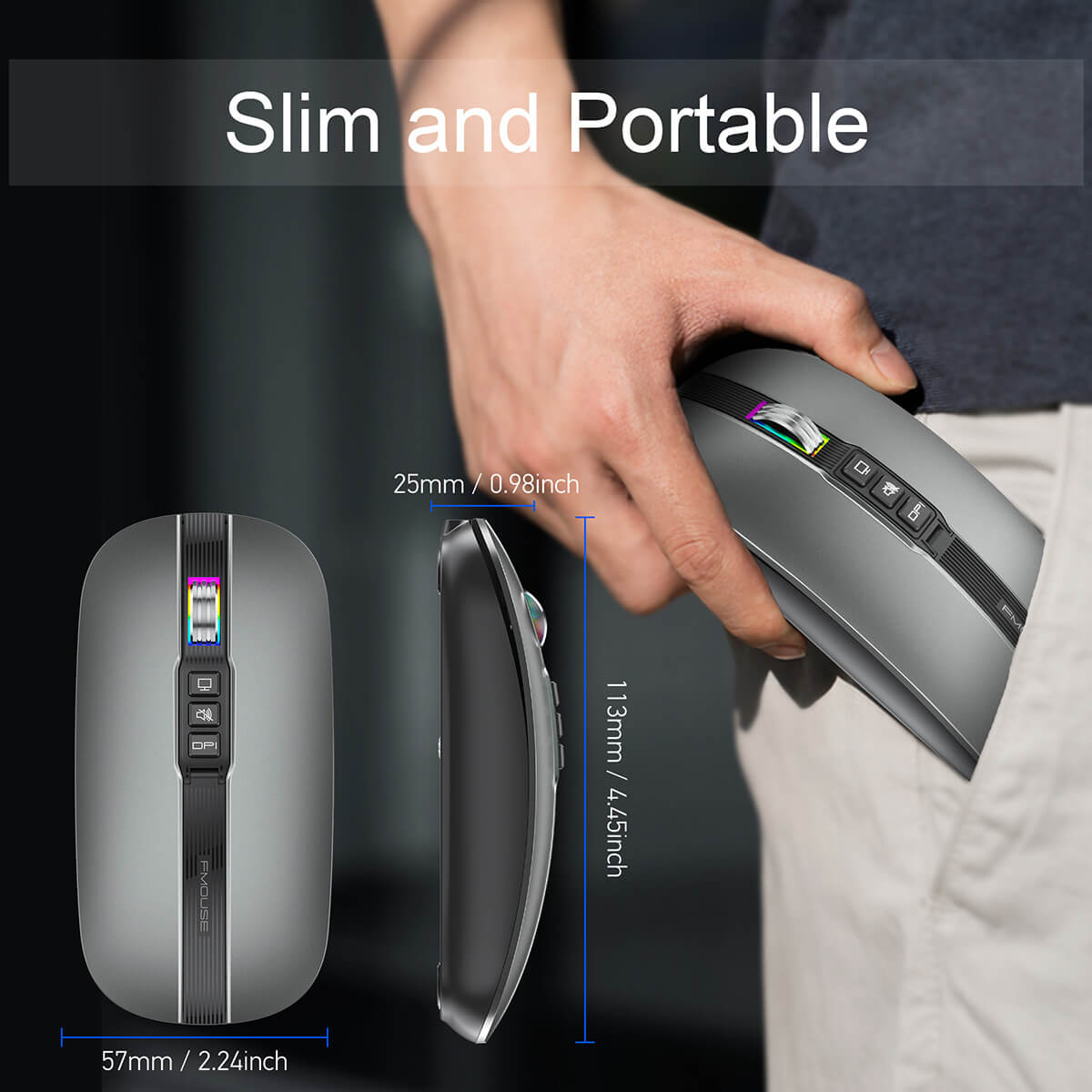 Slim wireless mouse