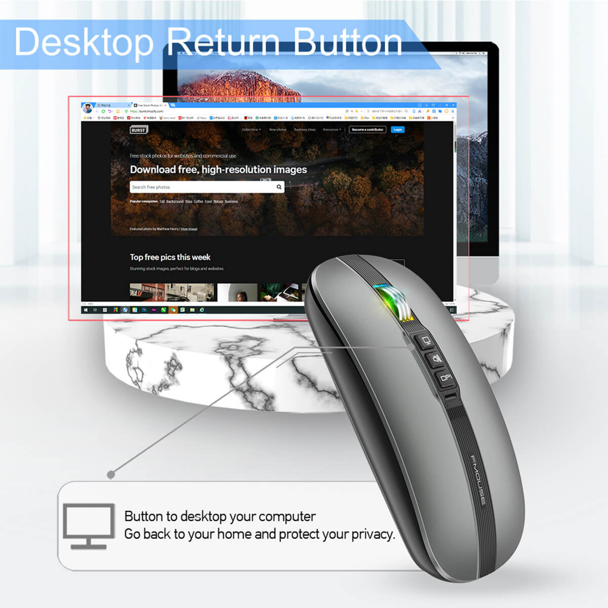 Slim wireless mouse