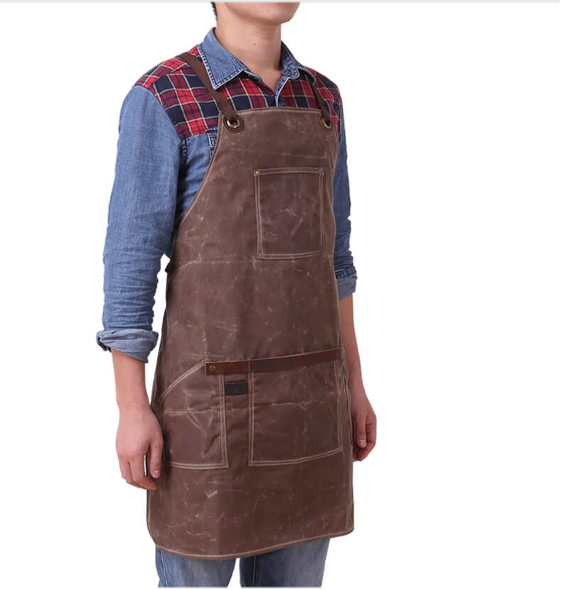 Waxed canvas apron