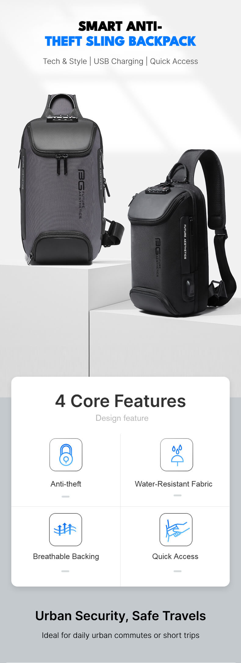 Commuter sling pack