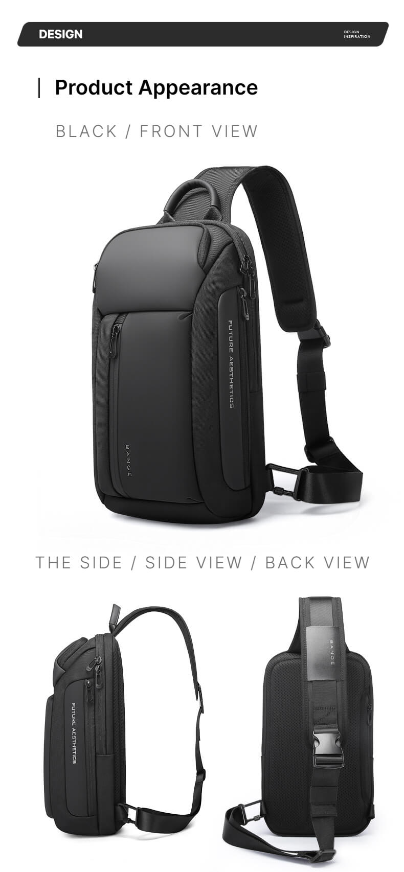 Multi-pocket sling bag