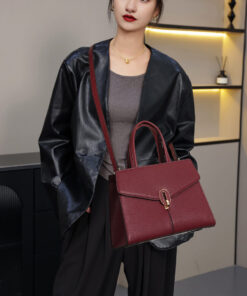 Leather Crossbody Tote 39820