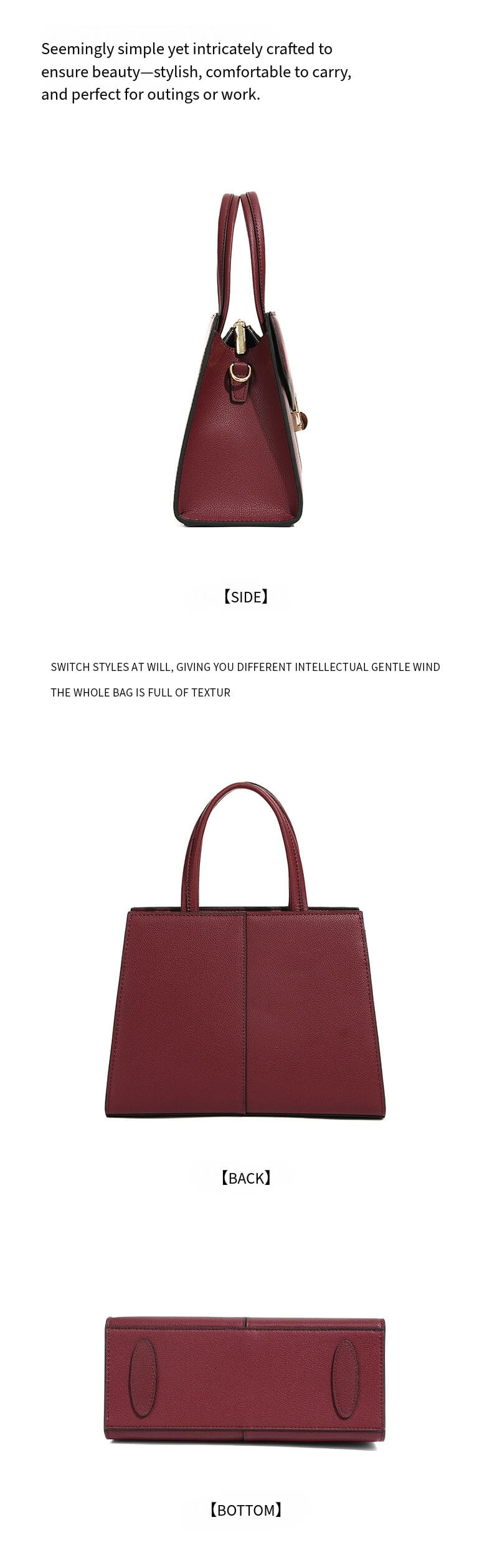 Leather Crossbody Tote 5227