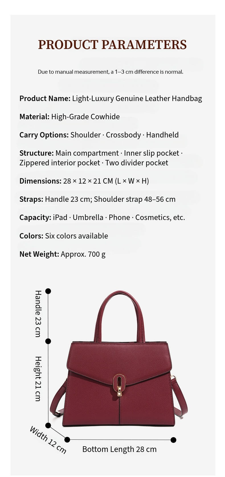 Leather Crossbody Tote 5699