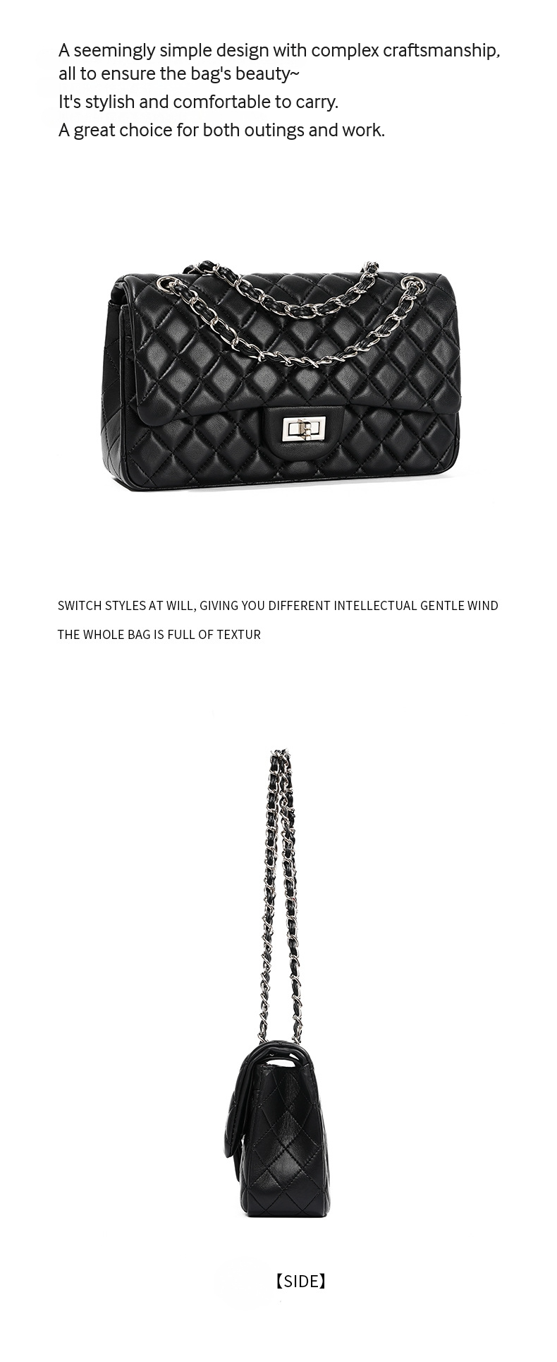Quilted Chain Bag 3369