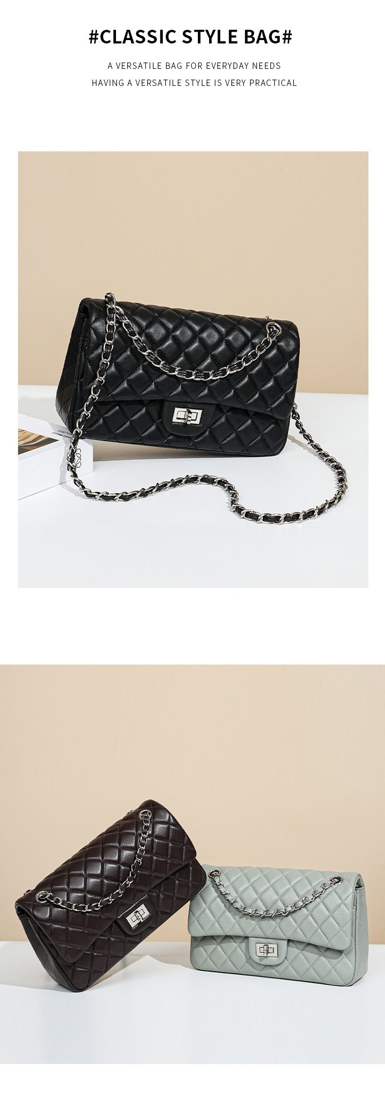Quilted Chain Bag 33777