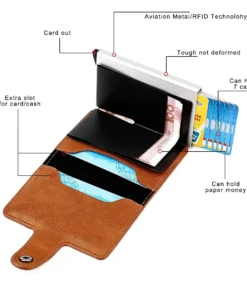 RFID Genuine Leather Card Case