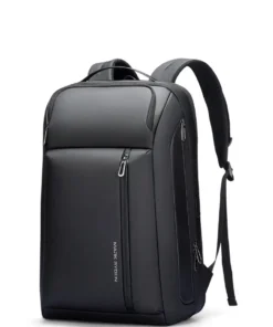 Business Travel Bag by MARK RYDEN ALL DAY, sleek expandable backpack with water-repellent Oxford fabric and front zipper pocket