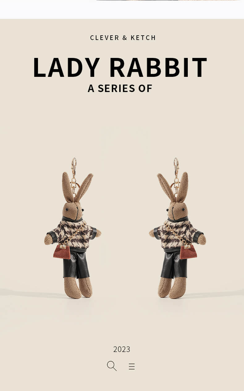 Cute Rabbit Bag Charm