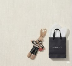 Cute rabbit keychain gift set, luxury handbag accessory and fashion bag charm for women.