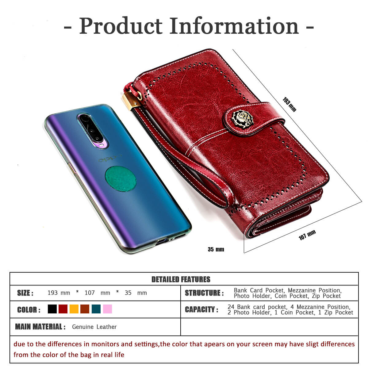 RFID Genuine Leather Wallet